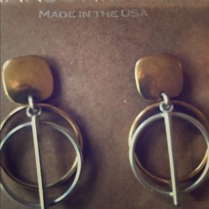 Circles and Bars Earrings with posts
